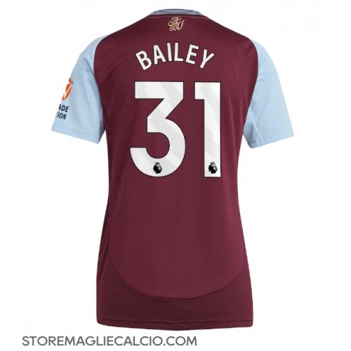 Aston Villa Leon Bailey #31 Maglia Gara Casa Repliche 2024-25 Donna Maniche Corte Aston Villa Leon Bailey #31 Maglia Gara Casa Repliche 2024-25 Donna Maniche Corte